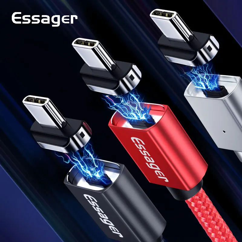 

Popular Products 2019 Essager Wholesale 3 in 1 Magnetic Charging Cable Type C Micro USB for Lightning Cable