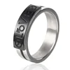 Customized Folding Black and white plating mark Ring black spinning ring