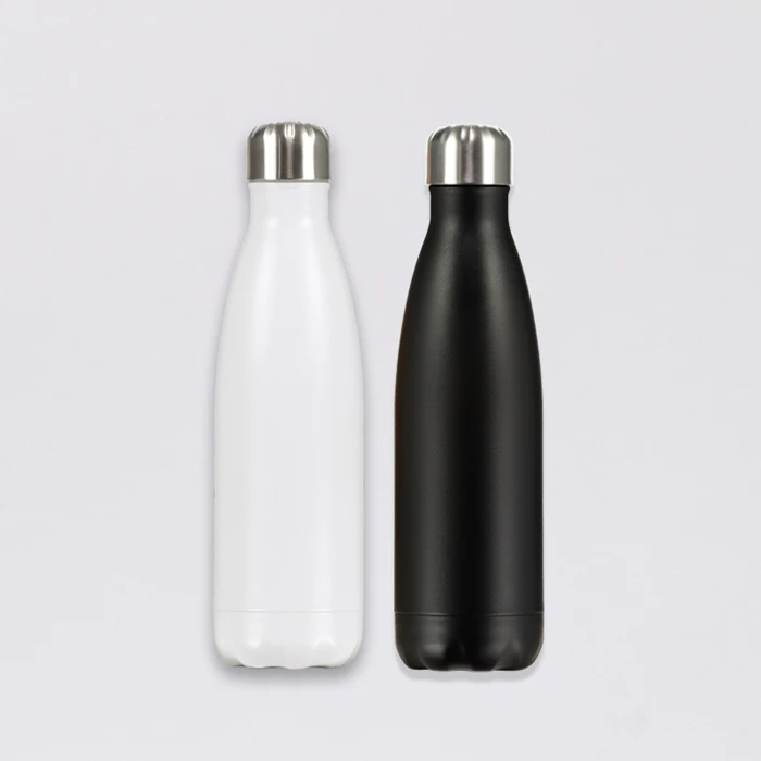 

Matte black stainless steel vacuum insulated double wall outdoor sport drinking cola water bottle, Customized