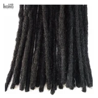 

[HOHO DREADS] 6inches/0.8cm natural black afro kinky human hair crochet dreadlocks extensions curly hair
