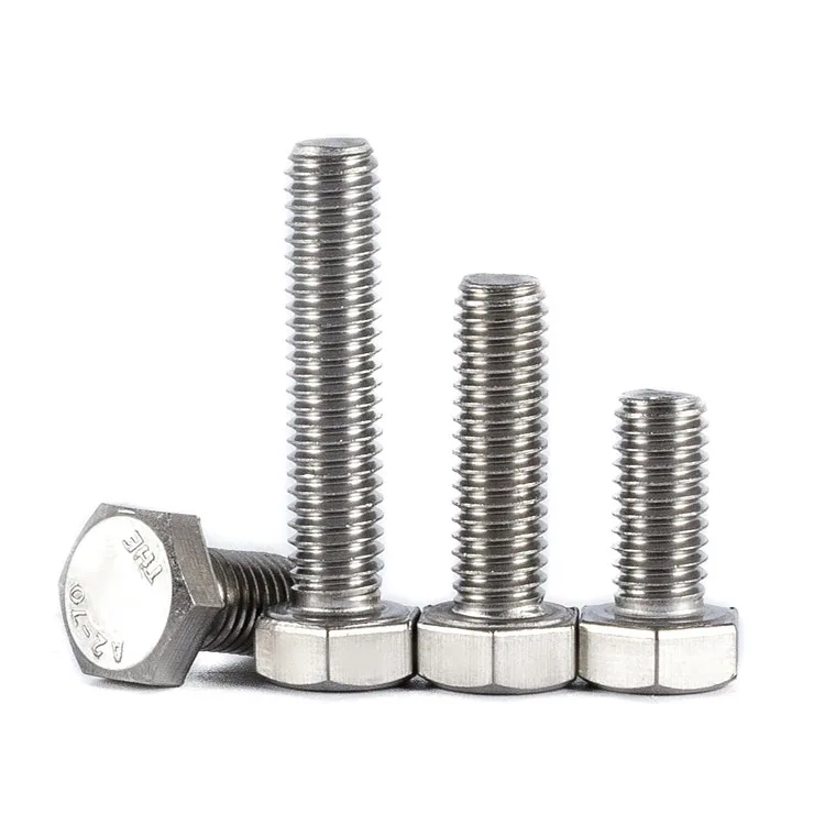 
Hot sale 18-8 stainless steel hex bolts with half thread 