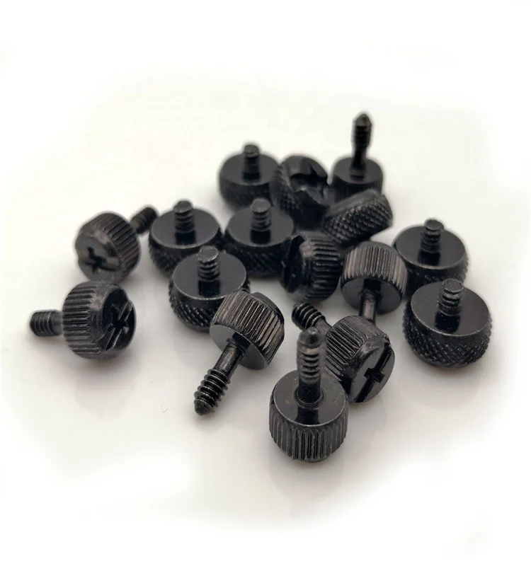 
M3 Steel precision custom knurled thumb shoulder case screw 