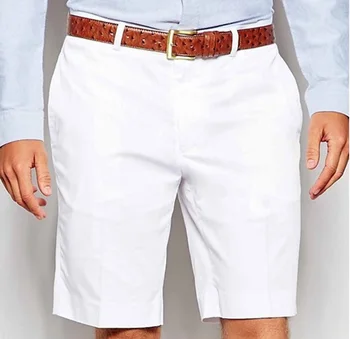 slim fit white shorts