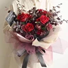 Beautiful Polyester Floral Wrapping Mesh Cheap Custom Made Snow Dot Pattern Packaging Gift Wrapping Mesh