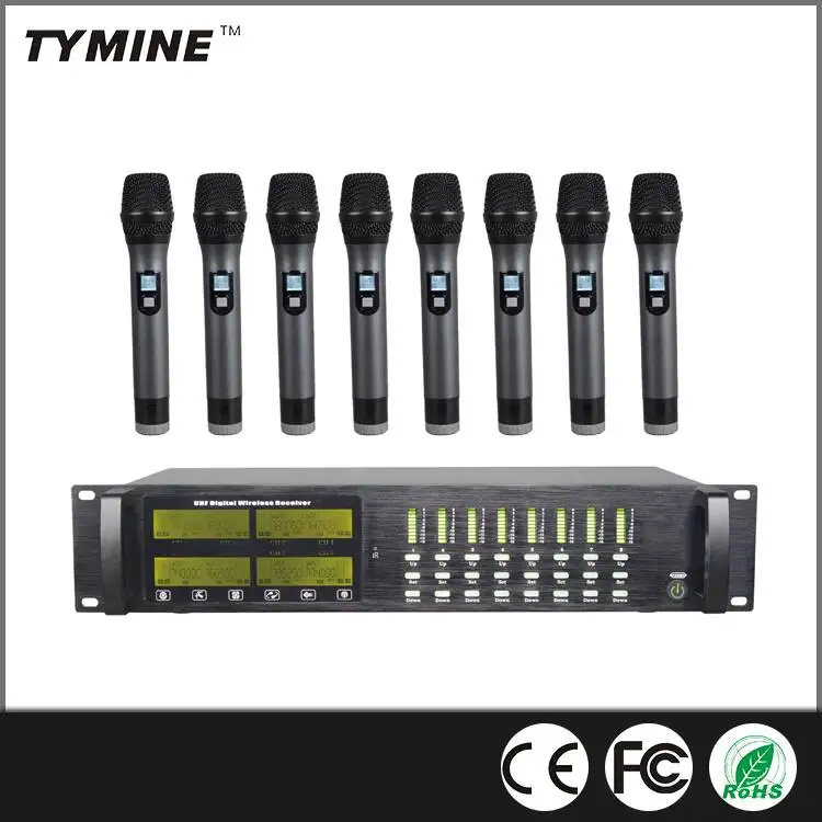 Tymine Professional 8 channel UHF wireless microphone TM-US08