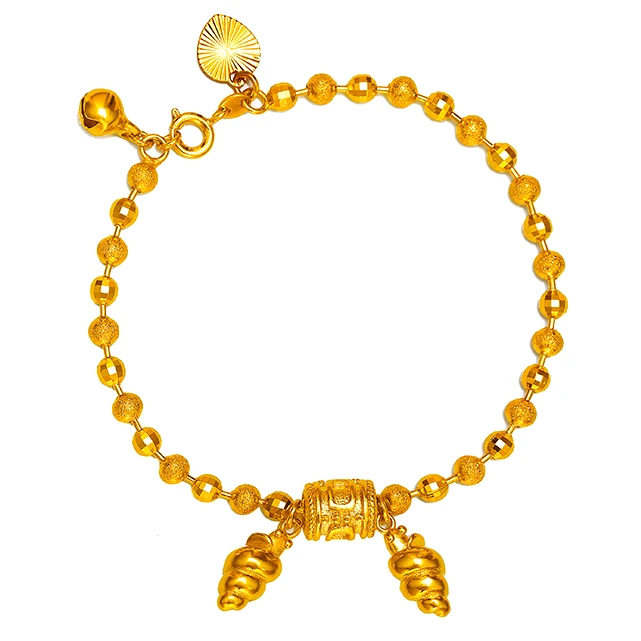 

B61230001 charm bracelet xuping, alloy plated 24k gold ball bracelet