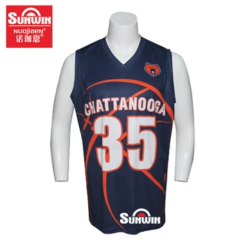 Kustom Sublimasi Basket Jersey Kembali Nomor Printing 