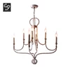 Decoration modern lighting red ancient silver vintage E14 chandelier pendant light