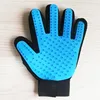 2019 New Custom Soft Rubber Tips Brush 2 in 1 Deshedding Massage Mitt Tool Pet Grooming Gloves