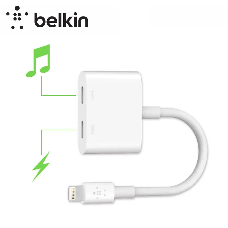 

Audio+Charge Rockstar MFi-Certified 8pin Adapter Cable for iPhone X 8 7 Plus 6s F8J198bt