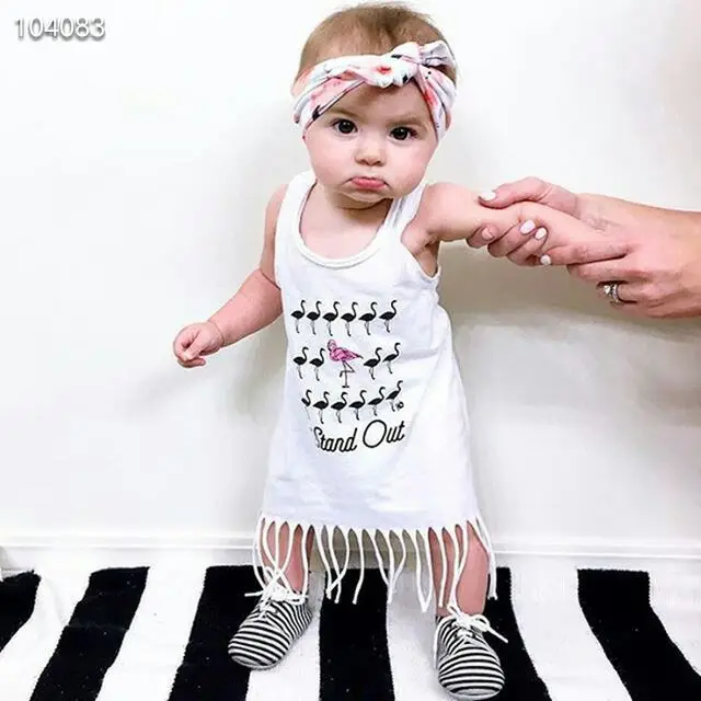 

Girl INS Princess cartoon printing tassels Dress 2019 New Styles baby girls Short sleeve Dress Long section T shirts upgrade, As picture