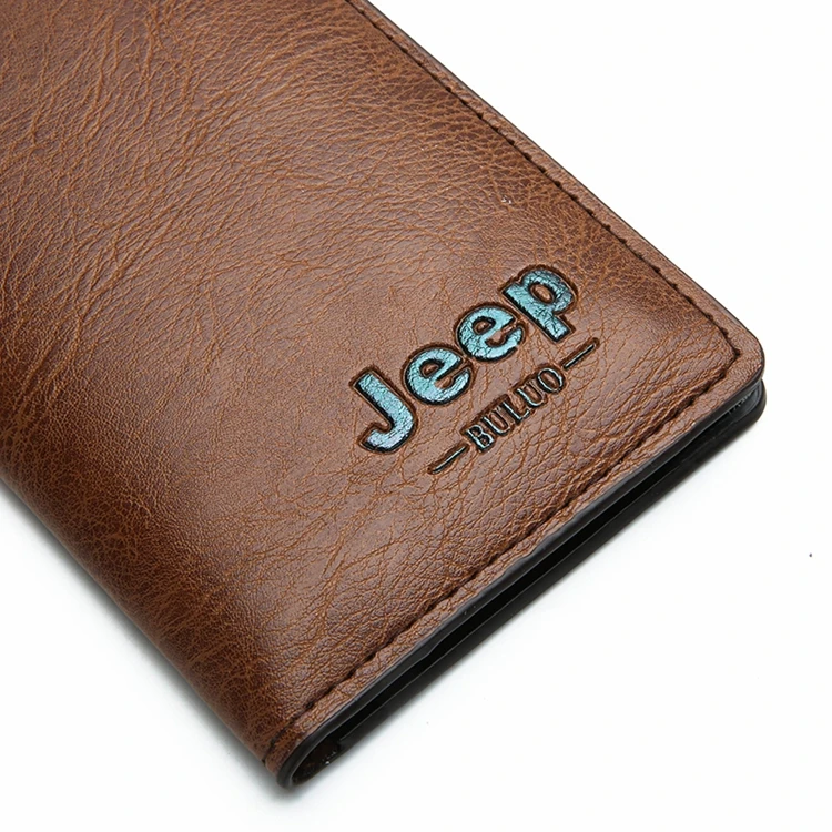 
Best selling cheap Classic Long customized casual style man slim wallets vintage PU purse can accept customized logo 