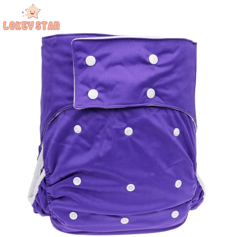 

Lokeystar Purple Old People and Disabled Adult Breathable Waterproof Incontinence Soft Washable Cloth Nappy Pants
