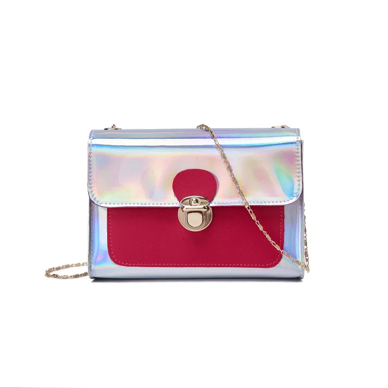 

Lady Handbag Crossbody Party Bags Holographic PU Leather Shoulder Bag