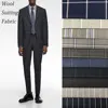 high quality checked desig italian cashmere wool items fabric for men suitings