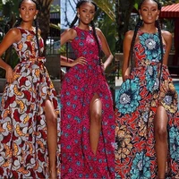 

New Arrival African Women Prom Party Clothing Split Long Maxi Vintage Women Evening Gowns