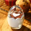 egg shape 100ml clear 100ml 150ml 200ml empty yogurt pudding glass jar milk bottle with plastic lid cork 3oz for jam candy