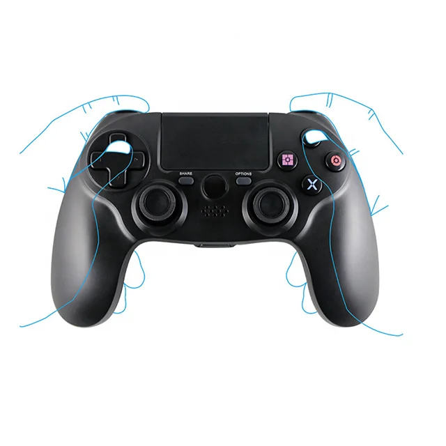 

YLW Double shock controller wireless Gamepad For P4, Black