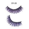 Sexy 100% Handmade 3D Silk Beauty Thick Long lashes Private Label Faux Mink False Eyelashes Double-layer double-color eyelashes