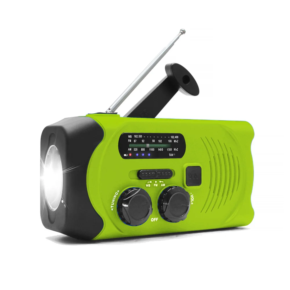 

durable usb charging waterproof emergency light noaa am fm mini pocket radio with solar panel, Customerzied