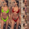 Swimming Suit Women Personality Gathered Steel Plate Split Bikini Swimsuit Bikini Swimwear Sexy Bikini