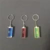 Plastic mini air bubble level tester vial keychain