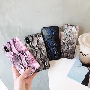 Fashion Cool Snake Skin Texture Photo Matte IMD Soft TPU Phone Case For Apple iPhone 7 8 6 6S Plus X XR XS MAX Coque Cover Shell