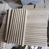 Crema marfil beige marble border with round shapes