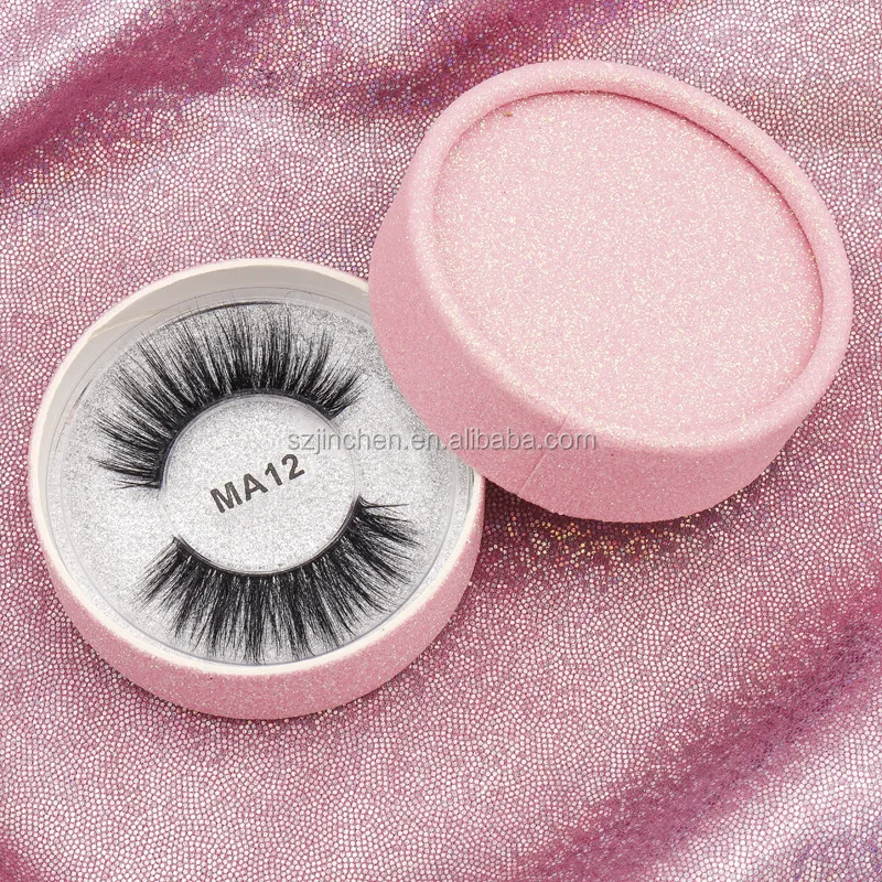 

Wholesale Eyelash a pair Mink Eyelashes 3D Silk Protein Lashes Lashes with Pink Gift Box, Black