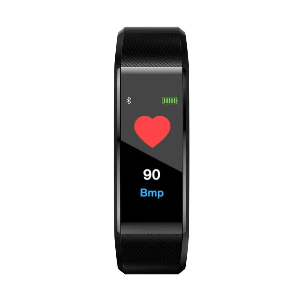 

2019 new 115 Plus 0.96 TFT smart band Bluetooth IP67 waterproof heart rate blood pressure fitness activity tracker, Black/blue/red/purple/green/orange