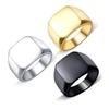Newest 18k gold plated 925 silver signet Initial custom engraved signet ring