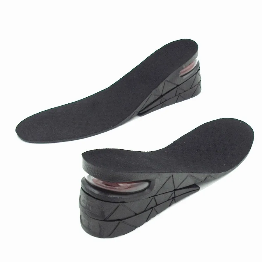 

3layer 7cm PVC Orthotic Height Elevator Shoe Increase height Insoles with Air Cushion for High Tops Boots and Casual Shoes, Blue /green/black/red/gray