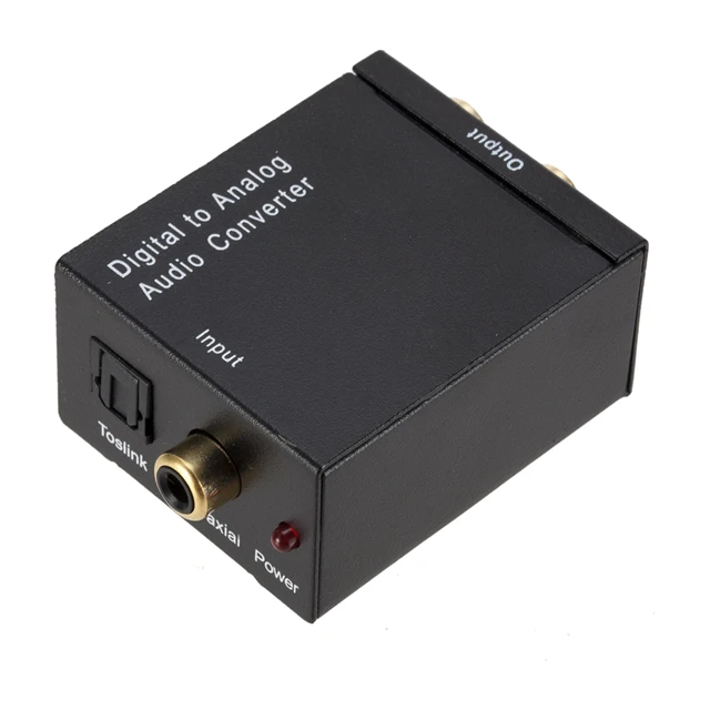 

Manufacturer Digital to Analog Audio Converter Amplifier Decoder Optical Fiber Coaxial Signal to Analog Stereo Audio Adapter, Black