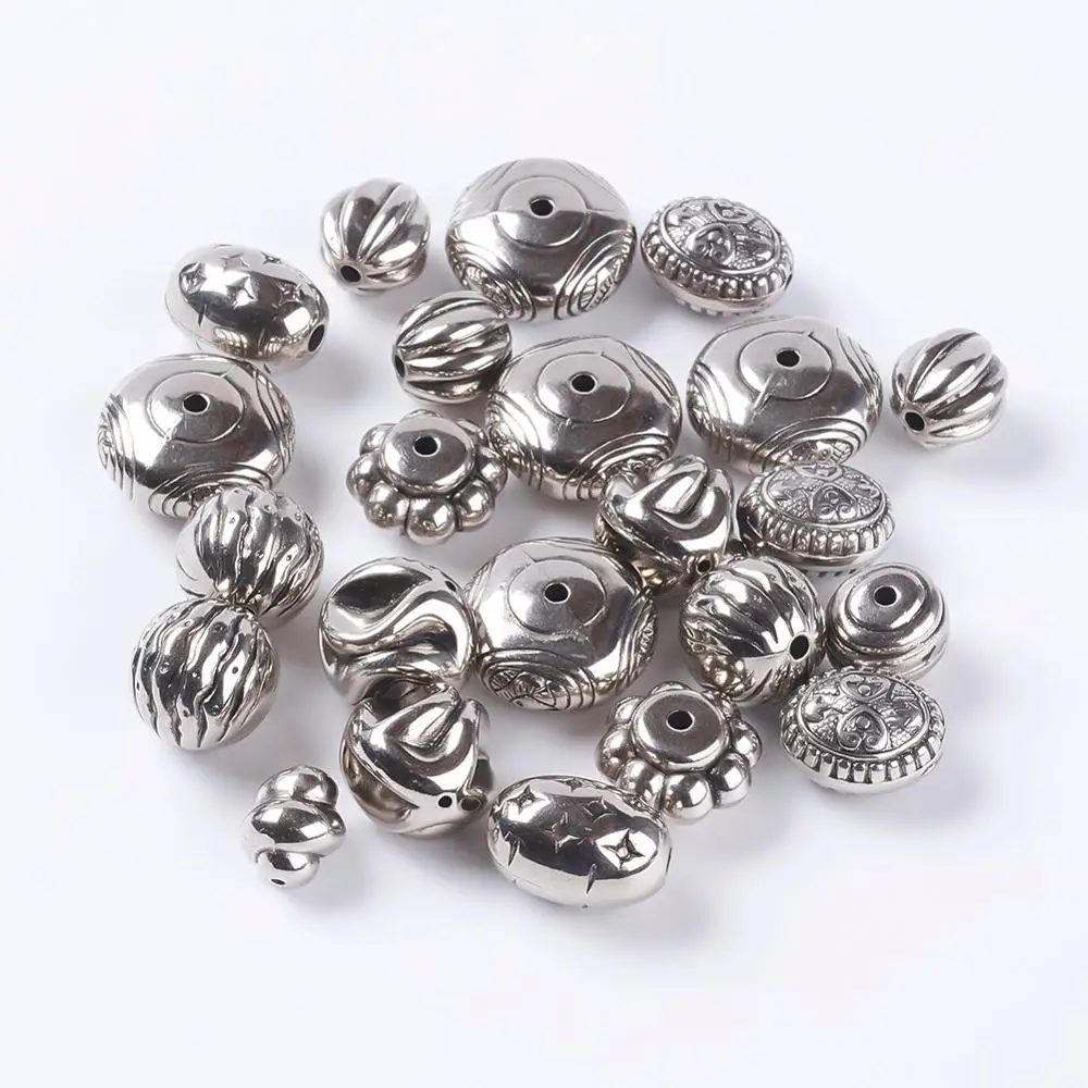 

PandaHall Antique Silver Assorted Shape Beads Acrylic Jewelry Beads