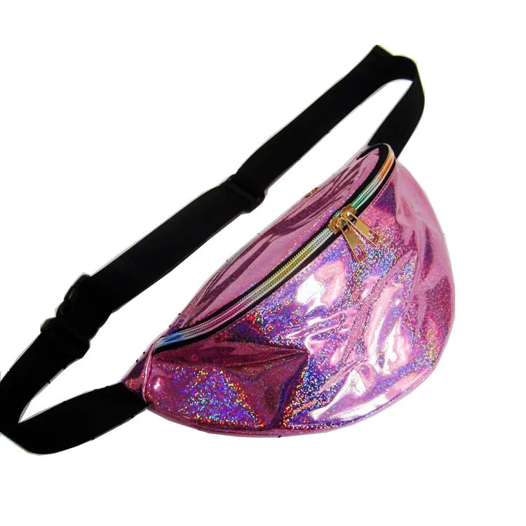 

Shiny Neon Fanny Bag for Women Rave Festival Hologram Bum Travel Waist Pack