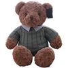 Customized Grey and Beautiful Rose Plush Big Teddy Bear Plush Toy Bear Pillow for Children's Birthday Gifts