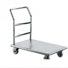 Stainless steel hand push flat cart