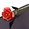 Amazon hot sale factory whole 24k gold plated natural real rose flower for Valentine's Day Christmas Mother's Day present