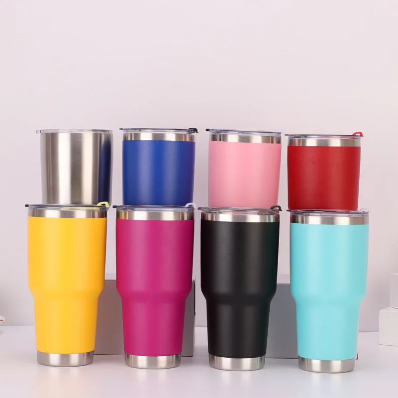 

Custom Logo Double Wall 30 oz Stainless Steel Vacuum Travel Cup Insulated Tumbler with Lid, N/a