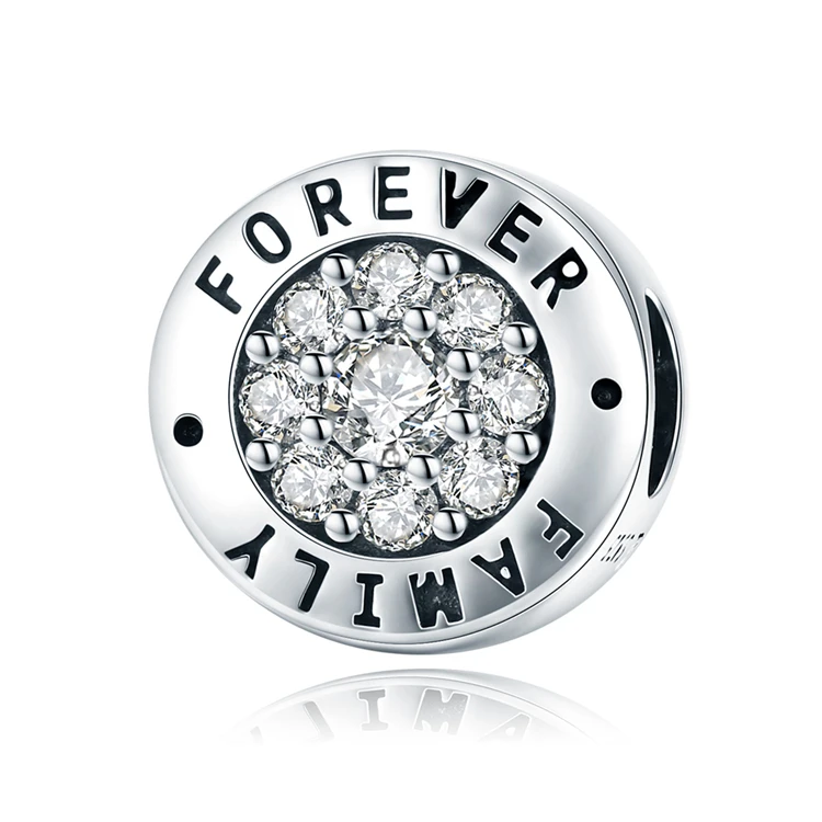 

Qings Forever Family Charm 925 Silver Charm Bead Pendant Charm With Modern Design