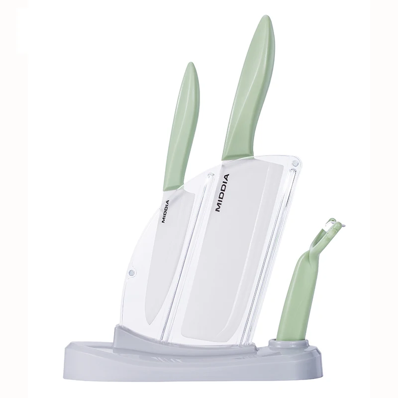 

certificated Kitchen Chef's Ceramic Knives Set Knife Set With Stand