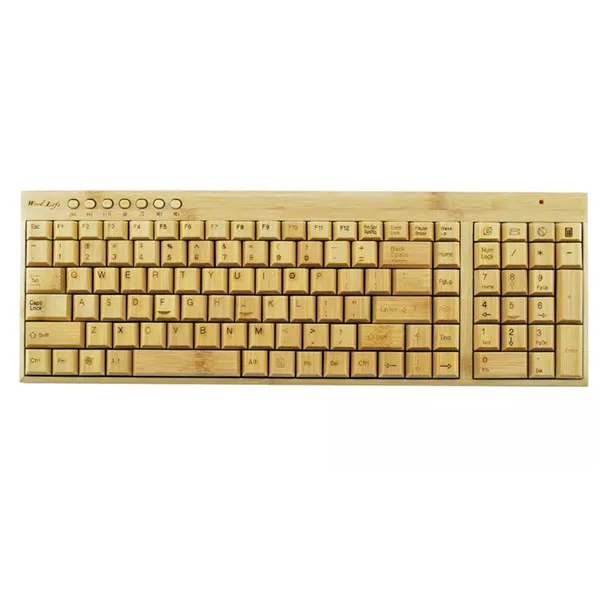 

Eco-friendly Simple Style Bamboo Wood Keyboard