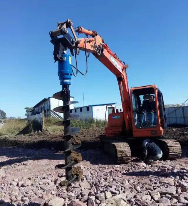 
CE/ISO9001 hydraulic auger earth soil auger excavator mounted auger 
