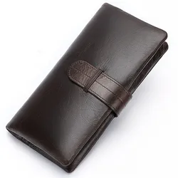 Factory Drop Shipping 6018 Fashion Genuine Leather Long Wallet For Men wallets for women fashionable
