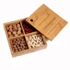 Eco-friendly Bamboo Snacks and Nut Fruit Storage Box With Moveable Lid