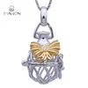 Fashion S925 Sterling Silver Pineapple Cage Pearl Pendant For Jewelry Making