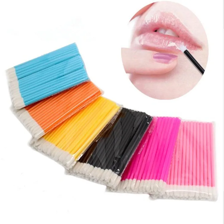 

Hottest Best 50pcs/bag Cosmetic Disposable Lip Brush Applicator, Colorful