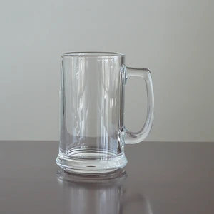 Image of 2019 Hot selling beer glassware stocked feature and mug type glass beer mug with custom printing glass cup beer