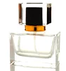 Empty Refillable cosmetic packaging Unique square 30ml perfume bottles with fine mist spray cap