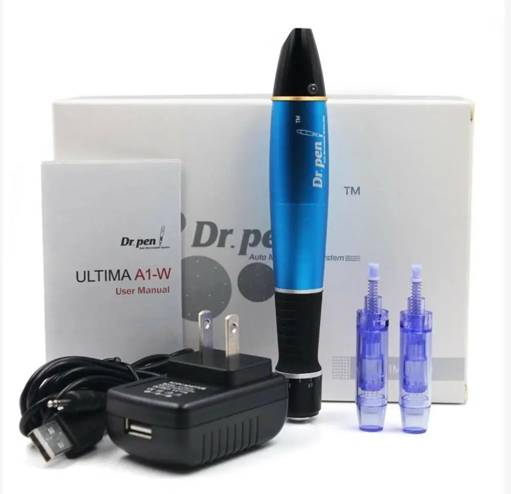 

2019 hot sell Newest Wireless Derma Pen Dr Pen Ultima A1-w Microneedle Dermapen Meso Rechargeable microneedling derma pen, Sliver & black;blue black